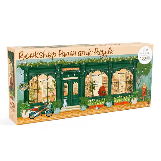 Bookworm Bookshop - 400 Piece Panoramic Jigsaw Puzzle